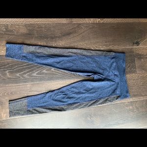 Vuori Origin Color Block Leggings Navy and Gray S